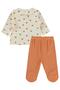 Heart Giraffe 1-6 Months Pajama Set - Elephant Tooth - 3