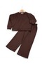 Girl's Osysho Fabric 5-14 Years Wide Leg Stone Bottom Top Transitional 2-Piece Tracksuit Set - 2