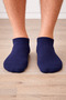Navy Blue Booties Socks Economical 5-Piece Cotton Short Comfortable Non-Sweating Daily Sports Socks - 3