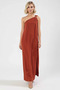Women's Asymmetrical Neckline Sleeveless Straight Cut Maxi Aerobin Woven Dress Functional Durable Stylish - 5