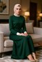 Women's Crew Neck Standard Sleeve Knitwear Dress Maxi Fit Plain Pattern Functional Durable Stylish - 4