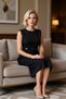 Women's Crew Neck Sleeveless Bodycon Molded Plain Pattern Woven Midi Dress Functional Quality - 3