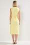 Women V-Neck Sleeveless Solid Pattern Midi Shirt Dress Functional Durable - 6