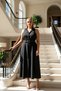 Women's Maxi Shirt Dress Shirt Collar Standard Sleeve Aerobin Fabric Plus Size Functional Stylish - 3