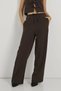 Women's Pleated Tied Palazzo Loose Fit Trousers