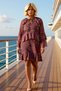 Women's Plus Size Halter Neck Batwing Sleeve Long Sleeve A-Line Dress Functional Stylish