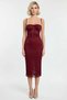Women's Sweetheart Neckline Thin Straps Sleeveless Lace Midi Dress Functional Durable - 5