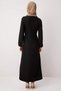 Women's Crew Neck Standard Sleeve A-Line Fit Woven Dress Long Sleeve Functional Aesthetic - 6
