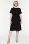 Women's Plus Size Crew Neck Short Sleeve Solid Pattern Knitted Dress Functional Sports 100% Cotton - 5
