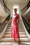 Women's Degaje Collar Sleeveless Satin Shift Mold Midi Dress Functional Durable Quality Sports - 3