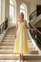 Women's Heart Neckline Thick Strap Solid Pattern Skater Fit Woven Midi Dress Functional Aesthetic - 3