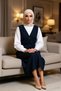فستان نسائي بياقة على شكل حرف V وأكمام طويلة ونمط عادي وعملي - 4