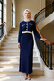 Women's Crew Neck Standard Sleeve Knitwear Mold Maxi Dress Functional Quality - 3