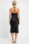 Women's Plus Size Degaje Collar Sleeveless Satin Woven Midi Dress Functional Durable Modern - 6