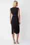 Women's Crew Neck Sleeveless Bodycon Molded Plain Pattern Woven Midi Dress Functional Quality - 5