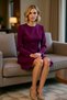 Women's Crew Neck Long Sleeve A-Line Fit Mini Woven Dress Functional Durable Aesthetic - 4