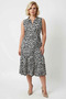 Women's Zero Sleeve V-Neck Geometric Pattern Midi Knitted Dress Plus Size Functional Quality - 5