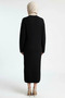 Women's Crew Neck Low Sleeve Long Sleeve Knitwear Dress Shift Mold Hair Braid Patterned Maxi Size - 6