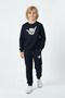 3 Thread Round Neck Thick Winter Sh Fleece-Lined Santa Cruze Print Detailed Boys Tracksuit Set - 3