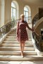 Women's Shirt Collar Standard Sleeve Mini Woven Plus Size Dress Plaid Checkered Pattern Durable - 3