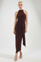 Women's Halter Neck Sleeveless Bodycon Fit Maxi Knitted Dress Functional Durable Quality Stylish - 5