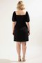 Women's Plus Size Square Neck Short Sleeve Woven a Line Dress Functional Durable Quality - 6