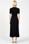 Women's Double-Breasted Collar Short Sleeve A-Line Maxi Dress Functional Stylish - 6