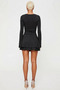 Women's V-Neck Long Sleeve Skater Fit Knitted Dress Shirring Detail Functional Durable Comfortable - 6