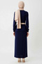 Women's Crew Neck Standard Sleeve Knitwear Mold Maxi Dress Functional Quality - 6