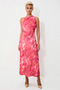 Women's Degaje Collar Sleeveless Satin Shift Mold Midi Dress Functional Durable Quality Sports - 5