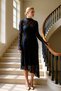Women's Mock Neck Long Sleeve Asymmetrical Fit Maxi Knitted Dress Durable - 3