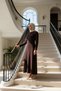 Women's Crew Neck Standard Sleeve Knitwear Dress Maxi Length A-Line Mold Resistant - 3
