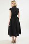 Women's V-Neck Sleeveless A-Line Woven Plus Size Dress Midi Length Zipper Detail Durable - 6