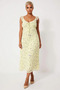 Women's Plus Size V-Neck Sleeveless Chiffon Woven Midi Dress Floral Pattern A-Line Functional Stylish - 5