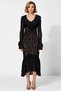 Women's V-Neck Long Sleeve Spanish Sleeve Fish Scale Lace Midi Dress Functional Durable Stylish - 5