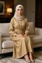 Women's Shirt Collar Standard Sleeve A-Line Fit Plain Pattern Woven Dress Functional Quality - 4