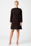 Women's Mock Neck Spanish Sleeve F Corded Fabric Knitwear Dress Long Sleeve a Line Mold Short Length Quality - 5