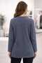 Women's Gray Shawl Patterned Comfort Pocket Knit Cardigan - 3