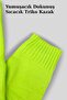 Turtleneck sweater - women's knit turtleneck sweater 285 neon green - 6