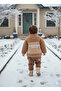 Ji̇kko 8169 Baby Boy Plush Coat Combed Cotton Pants 3-Piece Set - 2