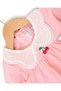 Baby Girl Cherry Printed Corded Fabric Tights and Blouse 6-9-12-18-24 Months Transitional Bottoms Top 2-Piece Girl Set - 3