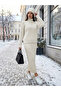 Braided Hair Turtleneck Sweater - Skirt 2-Piece Set - 2