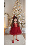 Girl Child Red Tutu Sequin Evening Dress Birthday Party Dress Christmas Dress Fluffy Dress - 3