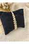 Zigzag Design Gold Detailed Steel Bracelet - 6