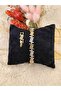 Gold Detailed Modern Design Steel Bracelet - 3