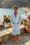 100% Cotton Tasseled Hooded Hürrem Bath Sauna Pool Beach Women Men Unisex Peshtemal Bathrobe with Pockets - 2