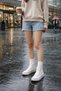 Daily Comfortable High Top Linen Women's Sneaker Sports Shoes - 4