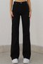 Women's Black High Waist Loose Leg Cotton Denim Jeans Pants Arv'099 - 5