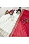 White Chinnon Silk Gown Pant & Dupatta Set - HRT4500 | White - 3