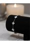 Women's Stainless Steel 4 Leaf Clover Bracelet Stylish Design - White - 3